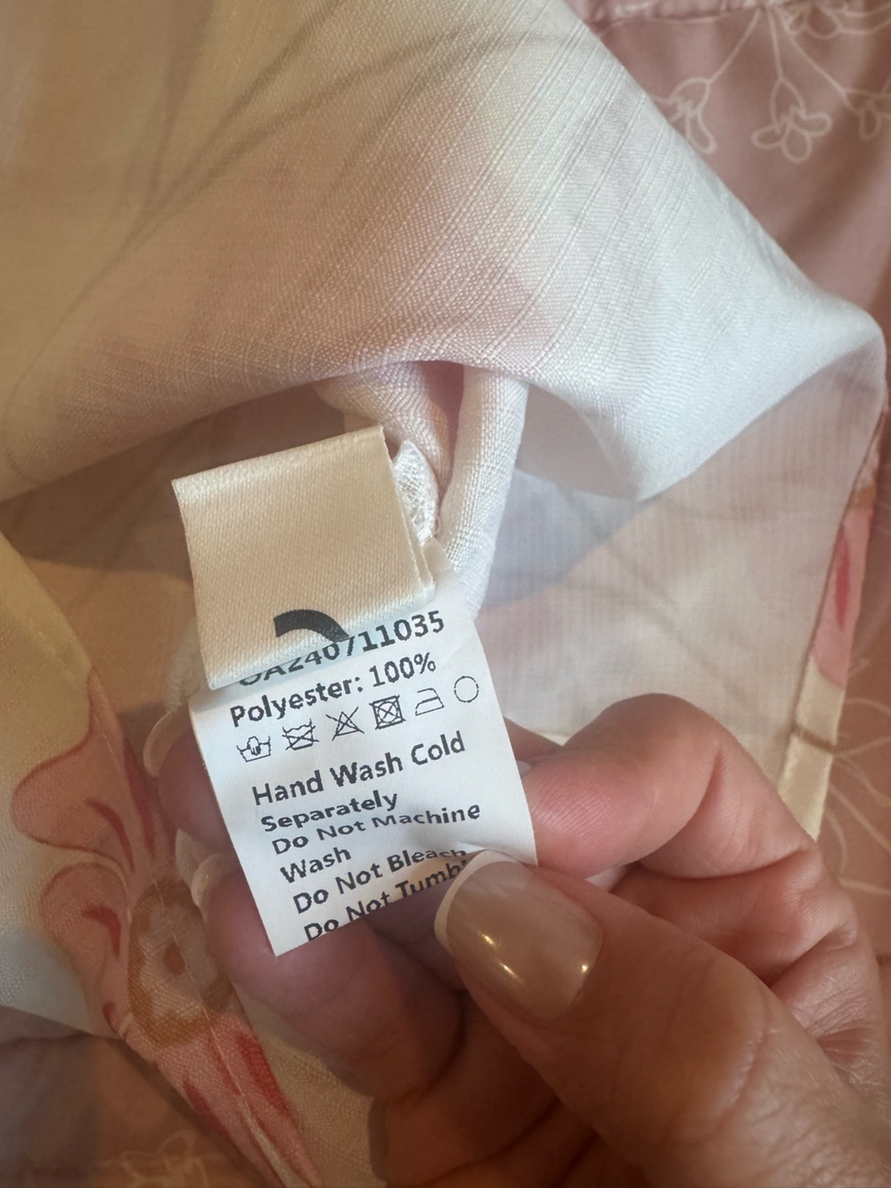 Commense Cream Shift Dress with Pink Floral Motif - Picture 5 of 5